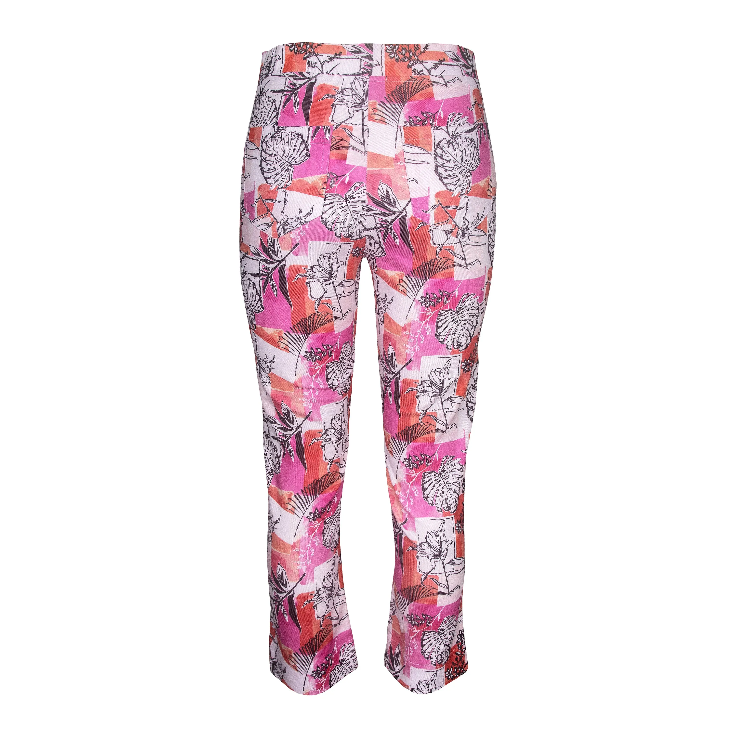 Keyline Floral Print 7/8 Pull-On Pant - Pink