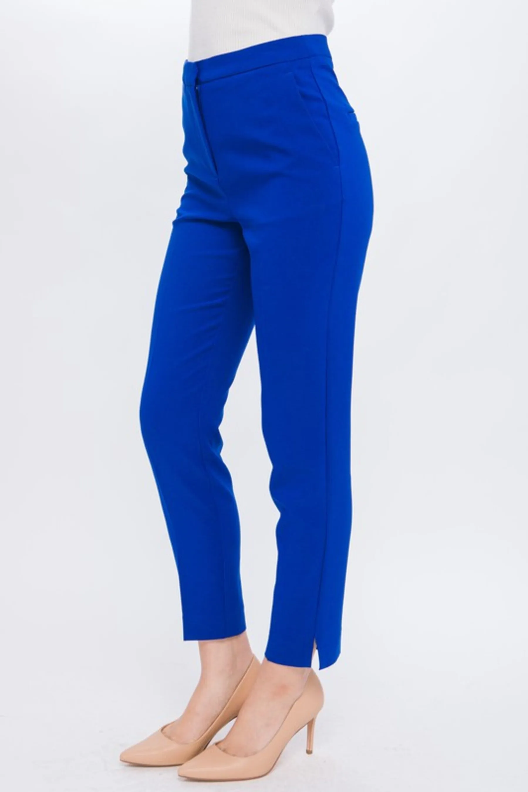 Women's Woven Solid Formal Ankle Pants